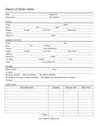Burglary Report Report Template Burglary Police File Report Template