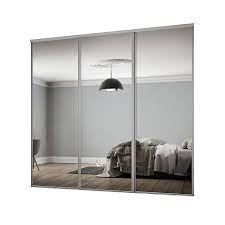Refresh your bedroom with this gorgeous wardrobe. Classic Mirrored 3 Door Sliding Wardrobe Door Kit H 2260mm W 2672mm Diy At B Q