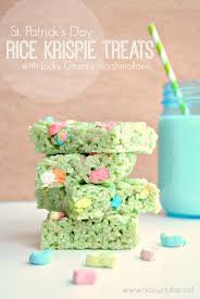 St Patricks Day Rice Krispie Treats Lucky Charms Marshmallows St Patrick Day Treats St Patricks Day Food