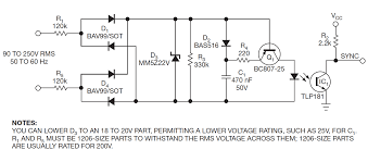 I need to design a circuit that can measure and output pulses for a mcu at zero crossing of 220vac waveforms. Mains Driven Zero Crossing Detector Uses Only A Few High Voltage Parts Edn