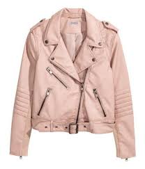 Biker Jacket Powder Beige Women H M Us Pink Moto Jacket Jackets Faux Leather Motorcycle Jacket