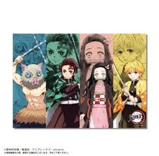 Kimetsu no yaiba tanjiro y zenitsu. Demon Slayer Kimetsu No Yaiba Japanese Noren A Tanjiro Nezuko Zenitsu Inosuke Anime Toy Hobbysearch Anime Goods Store