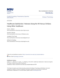 Healthcare Satisfaction: Veterans Using the VA Versus Civilians Using Other  Healthcare