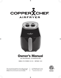 Copper chef airfryer | model: Copper Chef Af9103 Owner S Manual Pdf Download Manualslib