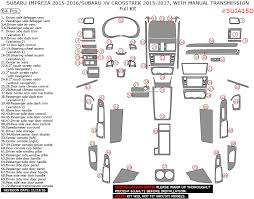 This manual is available in the following languages: Subaru Impreza 2015 2016 Subaru Xv Crosstrek 2015 2017 With Manual Transmission Full Interior Kit 64 Pcs