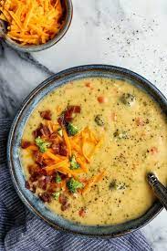 This Broccoli Cheddar Soup Is Loaded With Vegetables It Has Bacon Recipe Broccoli Cheddar Soup Broccoli Cheese Soup Recipes Broccoli Cheddar