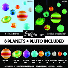 Buy Great Explorations 3 D Solar System Glow In The Dark Ceiling Hanging Kit 3d Planets And Star Stickers Create The Milky Way Teach Science Stem Multicolor Ug 19862 Online In Kazakhstan B000066hsn