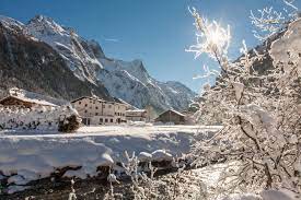 Bevroren rifflsee en seekogel (3.358 m. Winterwandern In Tirol Ferienregion Pitztal