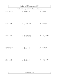 Order Of Operations With Integers Two Steps Multiplication And Addition A Mixed Operations Wor Order Of Operations Integer Operations Integers Worksheet