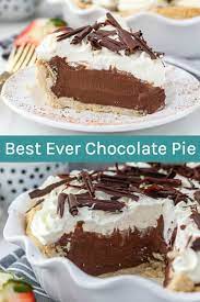 This Homemade Chocolate Pie Recipe Is Easy To Make So Delicious Recipe Homemade Chocolate Pie Chocolate Pie Recipes Desserts