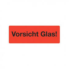 Vorsicht glas aufkleber 5 x 7cm warnhinweis versand etiketten sticker. Warnetiketten Vorsicht Glas