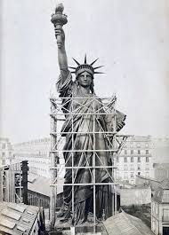 Completed Statue Framing Of Lady Liberty In Paris Ca 1885 Statue Of Liberty Lady Liberty Historical Photos