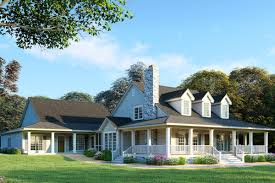Farm house porches country wrap around. 6 Bedroom Country Style Home With Mother In Law Suite