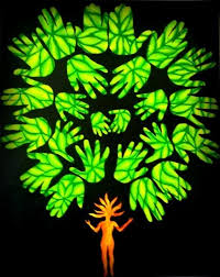 Once it is dry you can add name and year with paint or paint pen. Family Tree Artwork How To Paint A Hand Print Painting Finger Print Painting Decorating On Cut Out Keep