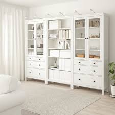 Ikea Hemnes Storage Combination W Doors Drawers White Stain Glass Cabinet Doors Hemnes Bookcase Hemnes