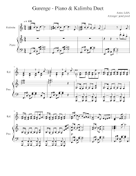 Instrumental solo in bb major (transposable). Demon Slayer Kimetsu No Yaiba Gurenge Piano Kalimba Duet Sheet Music For Piano Vibraphone Mixed Duet Musescore Com