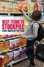 Best Items To Stockpile Every Month Of The Year Saving Money Months In A Year Save Money On Groceries