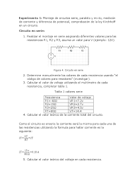 Si no lo viste, o no sabes resolver circuitos en serie de corriente es muy importante para poder entender los circuitos con receptores en paralelo y mixtos. Experimento 1 Montaje De Circuitos Serie Paralelo Y Mixto Medicion Condensador Resistencia Electrica Y Conductancia