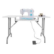 Folding Multipurpose Sewing Table White Studio Designs In 2020 Sewing Furniture Sewing Table Sewing Rooms