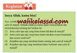 Kunci Jawaban Pai Kelas 4 Halaman 103 104 Pelajaran 9 Mari Melaksanakan Salat Wali Kelas Sd