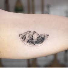 Single Needle Mountain Range Tattoo On The Left Inner Arm Mountain Range Tattoo Inner Arm Tattoos Nature Tattoos