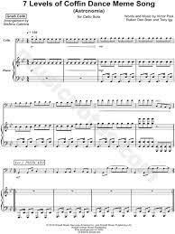Flute (2), woodwinds (other) (2) and 12 more. Gnus Cello 7 Levels Of Coffin Dance Meme Song Cello Piano Sheet Music In G Minor Download Print Sku Mn0210506