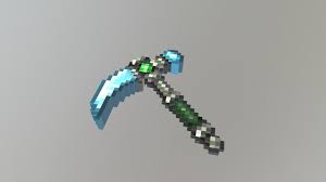Once you've gained enough diamonds, you can craft the pickaxe and move onto the next step. Diamond Pickaxe Green 3d Model By Dokustash Dokustash 7596733