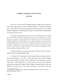 The paris peace conference was the formal meeting in 1919 and 1920 of the victorious allies after the end of world war i to set the peace terms for the defeated central powers. Doc Romania Si Conferinta De Pace De La Paris 1919 1920 Loredana Rambu Academia Edu