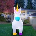 Holidayana 8 ft. Tall Giant Inflatable Magic Unicorn Special Event ...