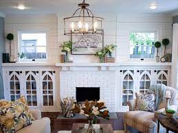 Sep 25, 2020 · fireplaces and mantels. Living Room Decor Rustic Farmhouse Style Living Room By Joanna Gaines Of Fixer Upper White Brick Fireplace Farmhouse Style Living Room Fireplace Built Ins