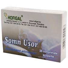 Beneficiaza de efectul acestor plante somnifere si noptile nedormite nu iti vor mai afecta viata. Somn UÈor 20 Capsule Hofigal Farmacia Tei Online