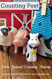 This farm animals activity is a great way to strengthen fine motor skills. Farm Animal Counting Activity For Preschoolers