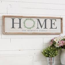 Home Wreath Personalized Whitewashed Wood Wall Art 30x8 Barn Wood Frames Personalized Wall Art Diy Wall Painting