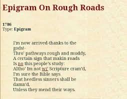 On Rough Roads By Robert Burns Sayings Sinner Scripture