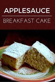 Applesauce Breakfast Cake Easy Moist And Delicious Recipe That Is Great For Breakfast Brunch Or After School Snack For Breakfast Cake Desserts Apple Recipes