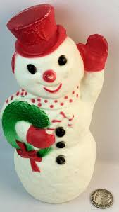 Each light is a different color and covered in snowy glitter and is sure to add a burst of color! Lot Vintage Dapol Industries Snowman Blow Mold Lighted Decoration