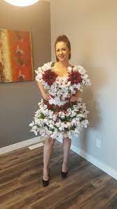 Magnolia Flowers Dress Designsbycolinda Trashfashion Flower Dresses Magnolia Flower Fashion