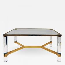 Acrylic coffee table lucite, 50x20x17, 3/4 thick by southeastflorida (7) $790. Karl Springer Karl Springer Exceptional Round Leg Lucite Coffee Table 1980s Signed