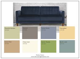 For instance, a color with a higher lrv won't require as much air conditioning or lighting as a shade that warms quickly and soaks up light. What Color Should I Paint My Walls If I Have A Navy Sofa Decorating By Donna Intuitive Color Expert