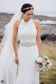 White By Vera Wang High Neck Halter Wedding Dress David S Bridal High Neck Wedding Dress Davids Bridal Wedding Dresses Bow Wedding Dress