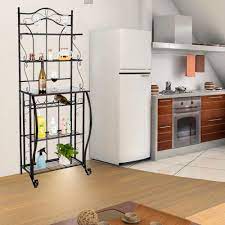 Inspire your diy ethic and find the perfect hardware, accessories & decor to finish your next project. Ubesgoo Artisasset 5 Tier Scroll Feet Metal Kitchen Baker S Rack With Wine Holder Black Walmart Com Walmart Com