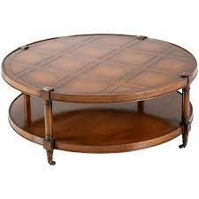 Mahogany dominee solid wood coffee table with storage. Heritage Mahogany Round Coffee Table On Casters At 1stdibs