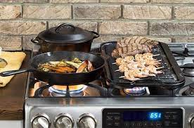 10 Lodge Pre Seasoned Cast Iron Grill Pan For Grilling Bacon Steak Meats Cast Iron Grill Pan Cast Iron Grill Stove Top Grill