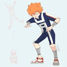 He was initially a wing spiker in junior high but is currently a middle spiker. Hinata Shoyo As U A Student By Sadziorsiak On Deviantart