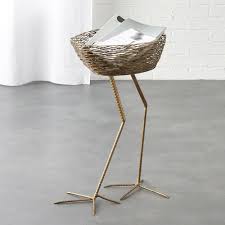 Cb2 January Catalog 2017 Bird Basket Side Table Metal Decor Modern Side Table Side Table