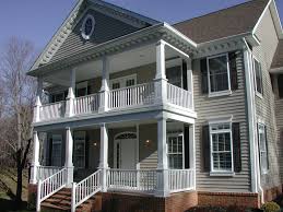 You're excited because it's not just any porch. Finished Two Story Porch Front Porch Design Porch Design Front Porch Addition