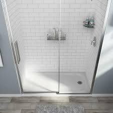 Commandez subway au meilleur prix. American Standard Passage 32 In X 60 In X 72 In 4 Piece Glue Up Alcove Shower Wall In White Subway Tile P2969swt 375 The Home Depot