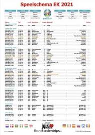 Dit is een uitbreiding ten opzichte van voorgaande edities, waar nog slechts 3 maal gewisseld mocht worden. Speelschema Ek 2021 Pdf I Love Stedentrips