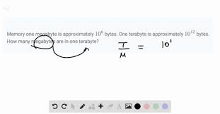 1 tb equals 1,000 gigabytes (gb) or 1,000,000 megabytes (mb). Solved Memory One Megabyte Is Approximately 10 6