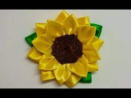 Diy Kanzashi Sunflower How To Make Kanzashi Flower Diy Flores De Cinta Hello Everyone I Am So Happy T Diy Kanzashi Fabric Flowers Diy Ribbon Flower Tutorial